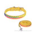 Colorful Small Super Bling Dog Collar and Leashes